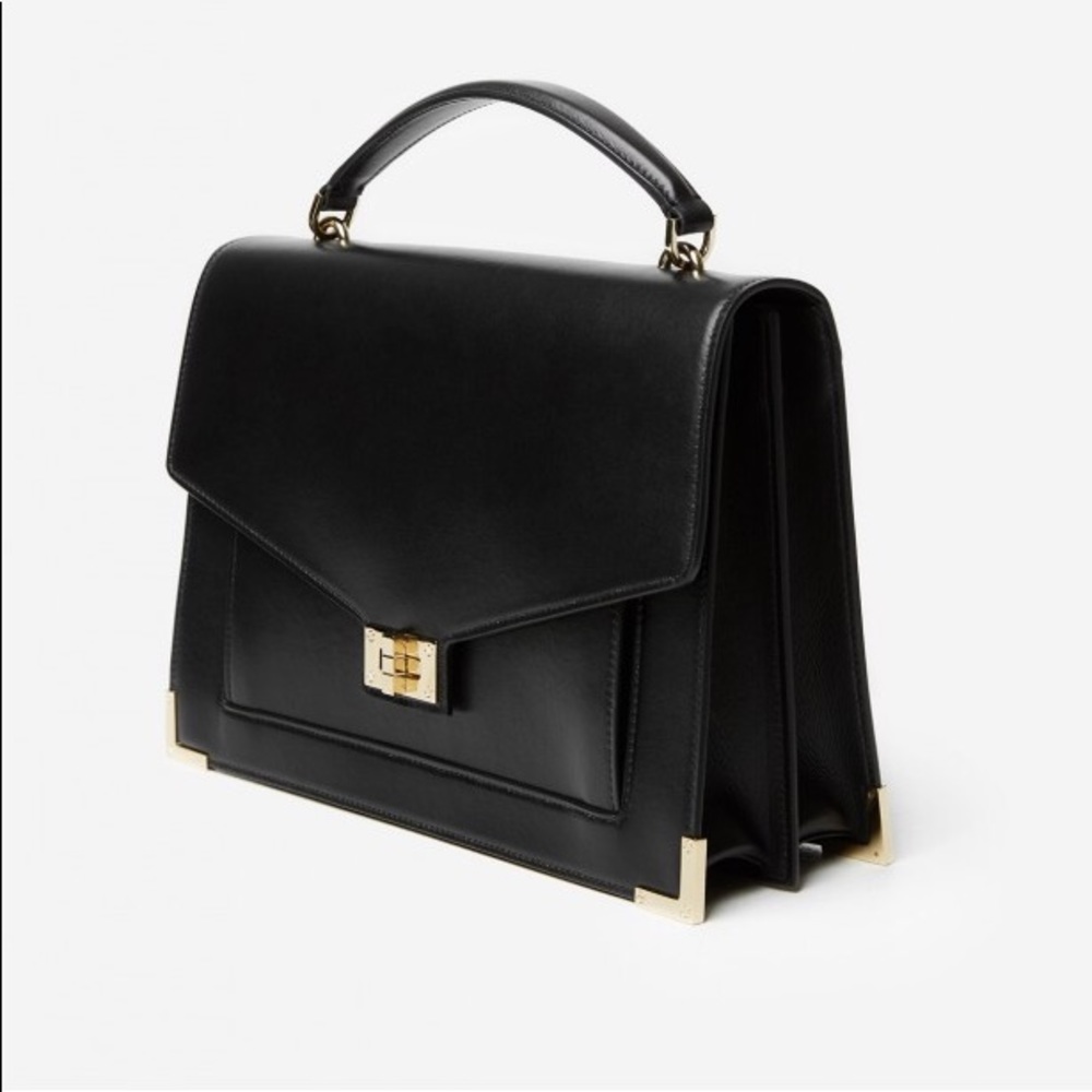 The Kooples Black Leather Emily Bag Made in Italy